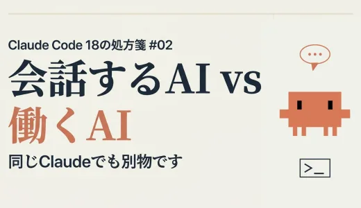 会話するAI vs 働くAI ─ Claude.aiとClaude Codeは別物