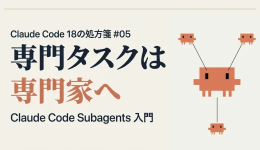 専門タスクは専門家へ ─ Claude Code Subagents 入門