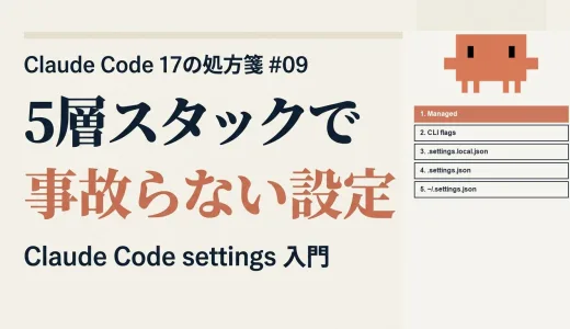 設定階層を理解すれば事故らない ─ Claude Code settings.json の 5 層スタック