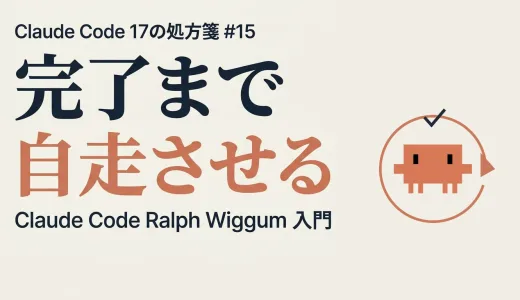 1 回で終わらないタスクを「完了まで」自走させる ─ Claude Code Ralph Wiggum ループ入門